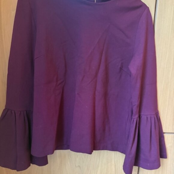 Pre-Loved Ted Baker Lolar Bell Sleeved Top - Size 8/10 - Picture 3 of 7
